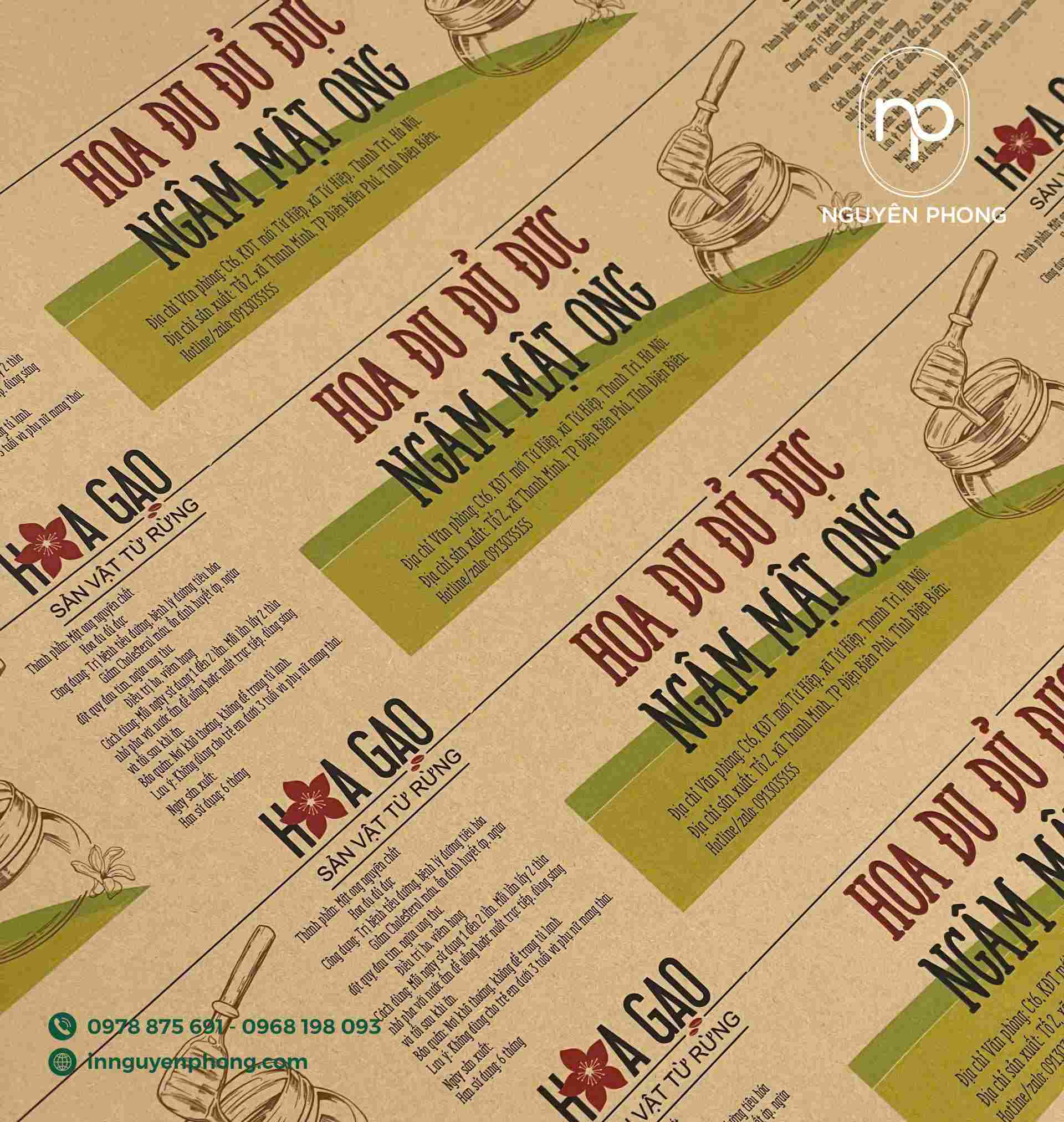 Mẫu in sticker decal Kraft thân thiện với môi trường